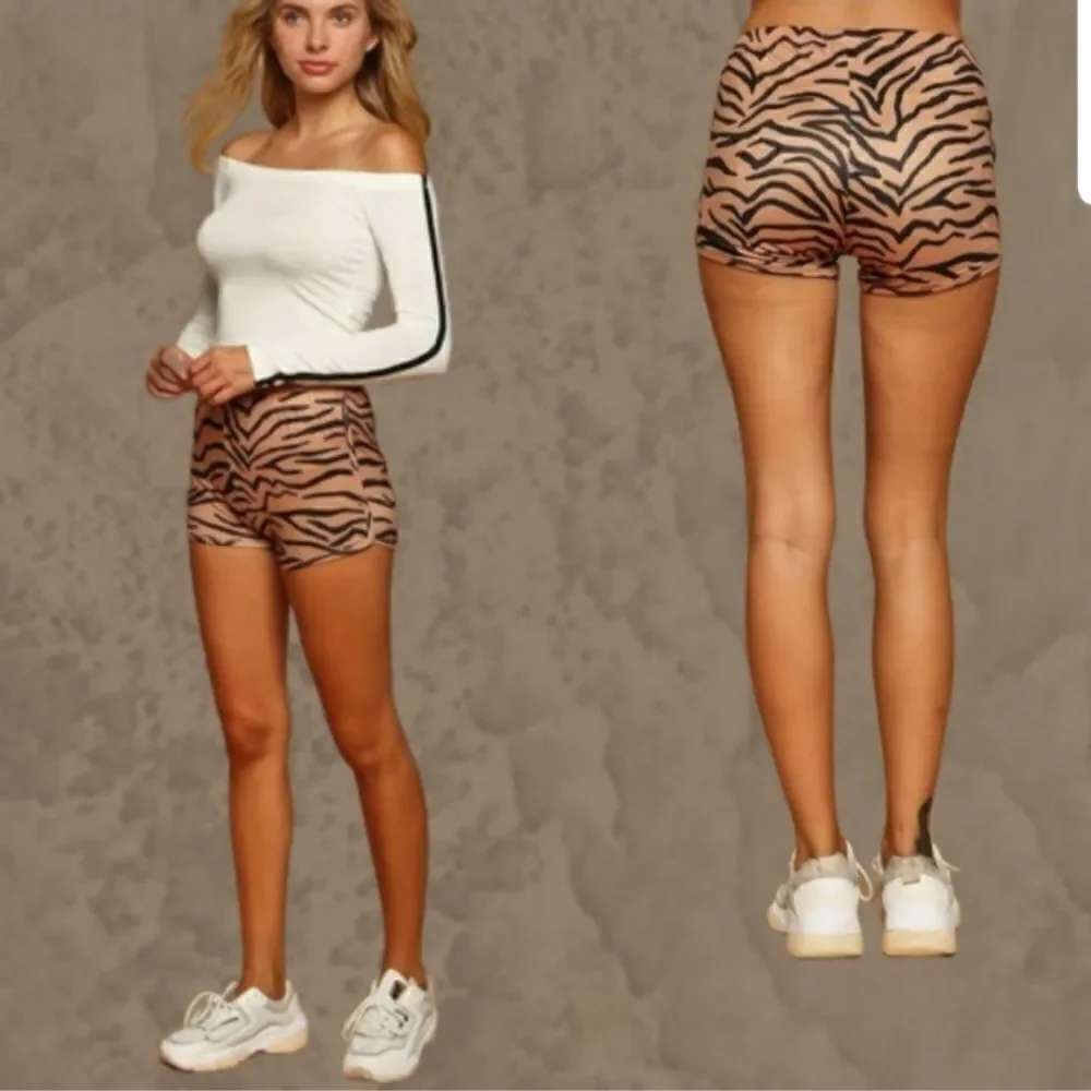 Heart & Hips Tiger Stripe Shorts